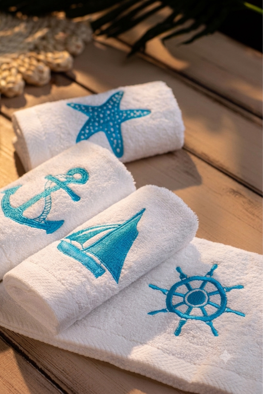 Sea-Whisper white Guest Towels