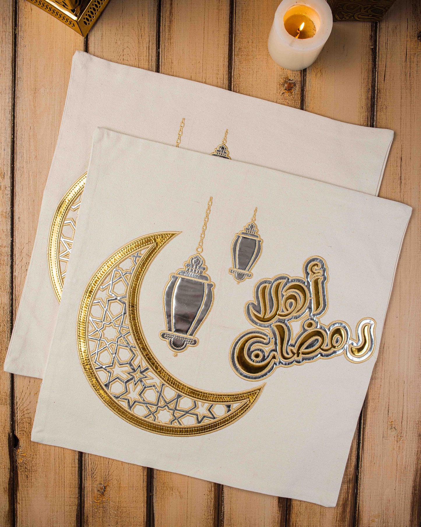 Golden Crescent cushion