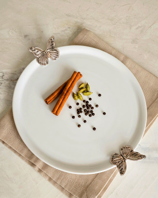 The Butterfly Duet Rounded Plate