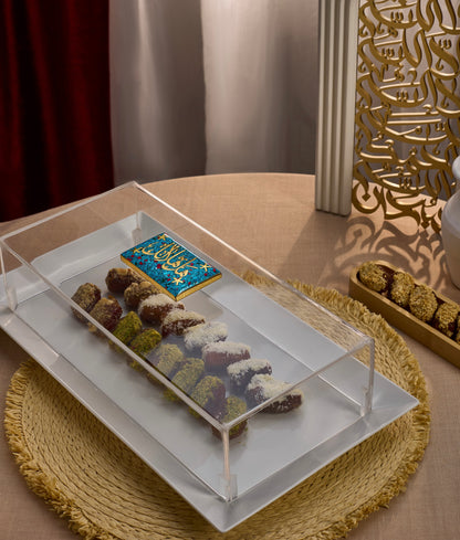 Arabic Calligraphy Rectangle Porcelain Serving Plate