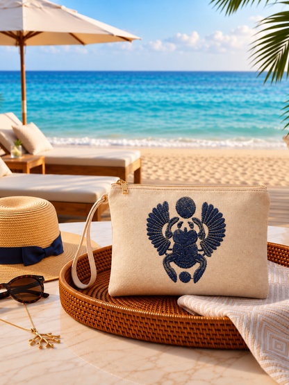 Eternal Scarab Canvas Clutch