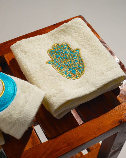 Turquoise Evil Eye Guest Towels