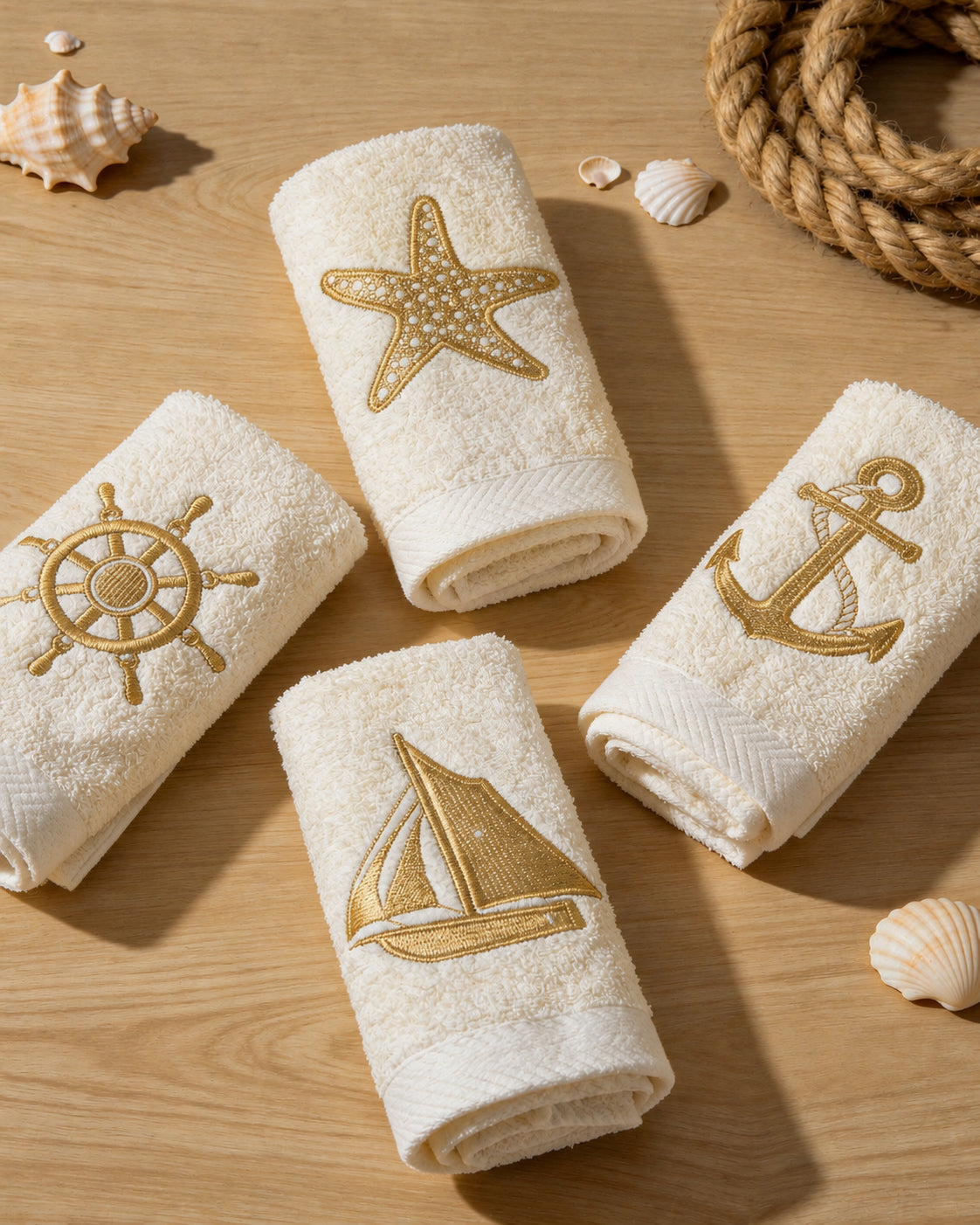 Sea-Whisper off white Guest Towels