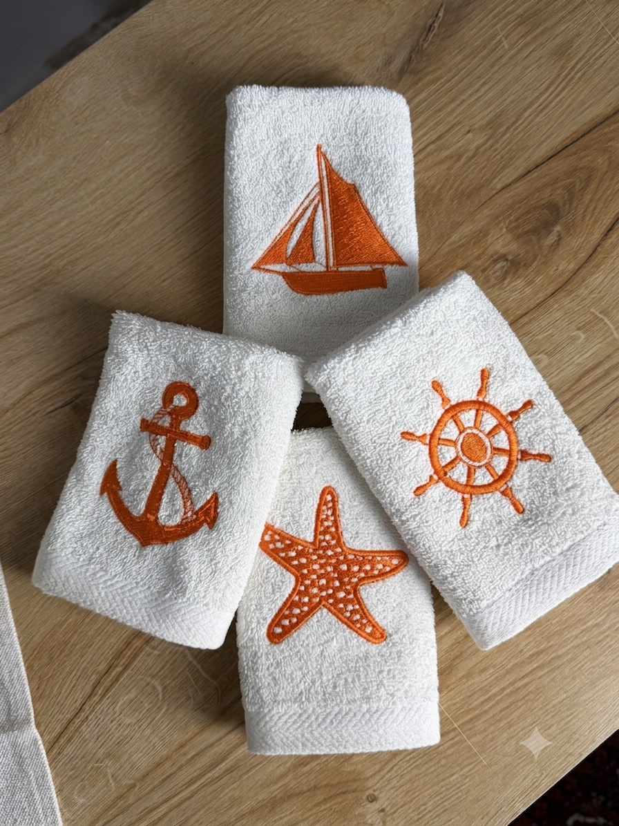 Sea-Whisper white Guest Towels
