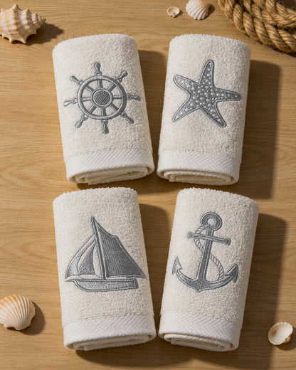 Sea-Whisper off white Guest Towels